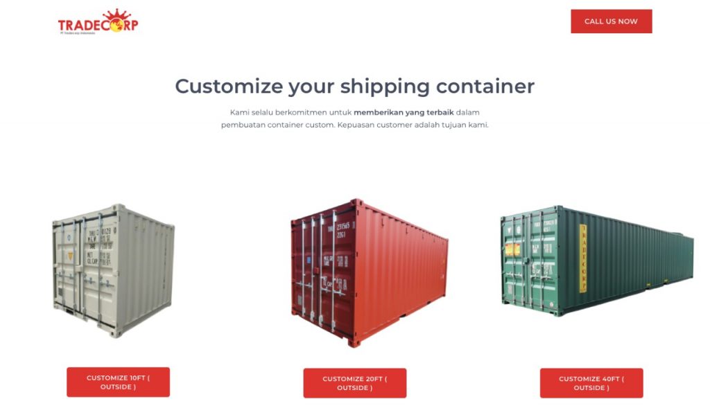 Yuk, Intip Fitur Custom Container Tradecorp 3 Ukuran Container