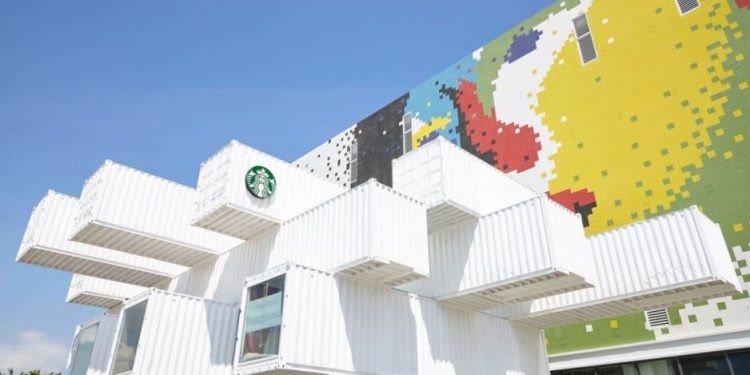 Desain Keren Kafe Kontainer Starbucks 1 kafe kontainer starbucks