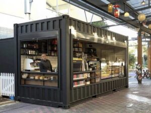 Jual Kontainer Kopi, Solusi Cafe Container Kekinian 2 5 Ide Bisnis Container Cafe Minimalis Praktis Ekonomis desain indoor e1676003437873