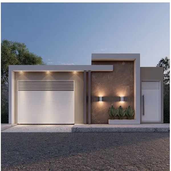 Desain Rumah Kotak Minimalis dan Modern dengan Fasad Elegan 4 Desain Rumah Kotak Minimalis 1 Lantai dengan Garasi