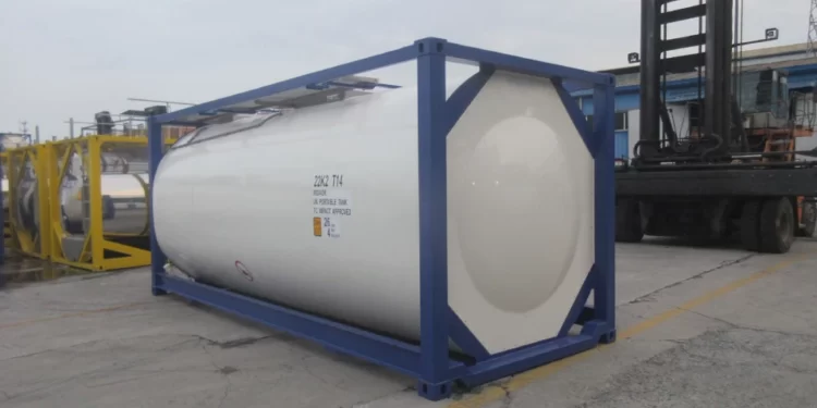 Tangki Penyimpanan Hidrogen Cair: Ketentuan dan Jenisnya 1 20 Feet T14 ISO Tank Container sebagai Tangki Penyimpanan Hidrogen Cair