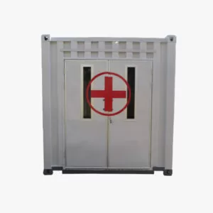 Klinik Container: Fasilitas Kesehatan Di Area Terpencil 5 20′ EMERGENCY UNIT CONTAINER (GREY WHITE RED)