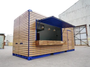 9 Desain Outlet Makanan Portable dari Kontainer 3 Desain Outlet Makanan, cafe container, booth container