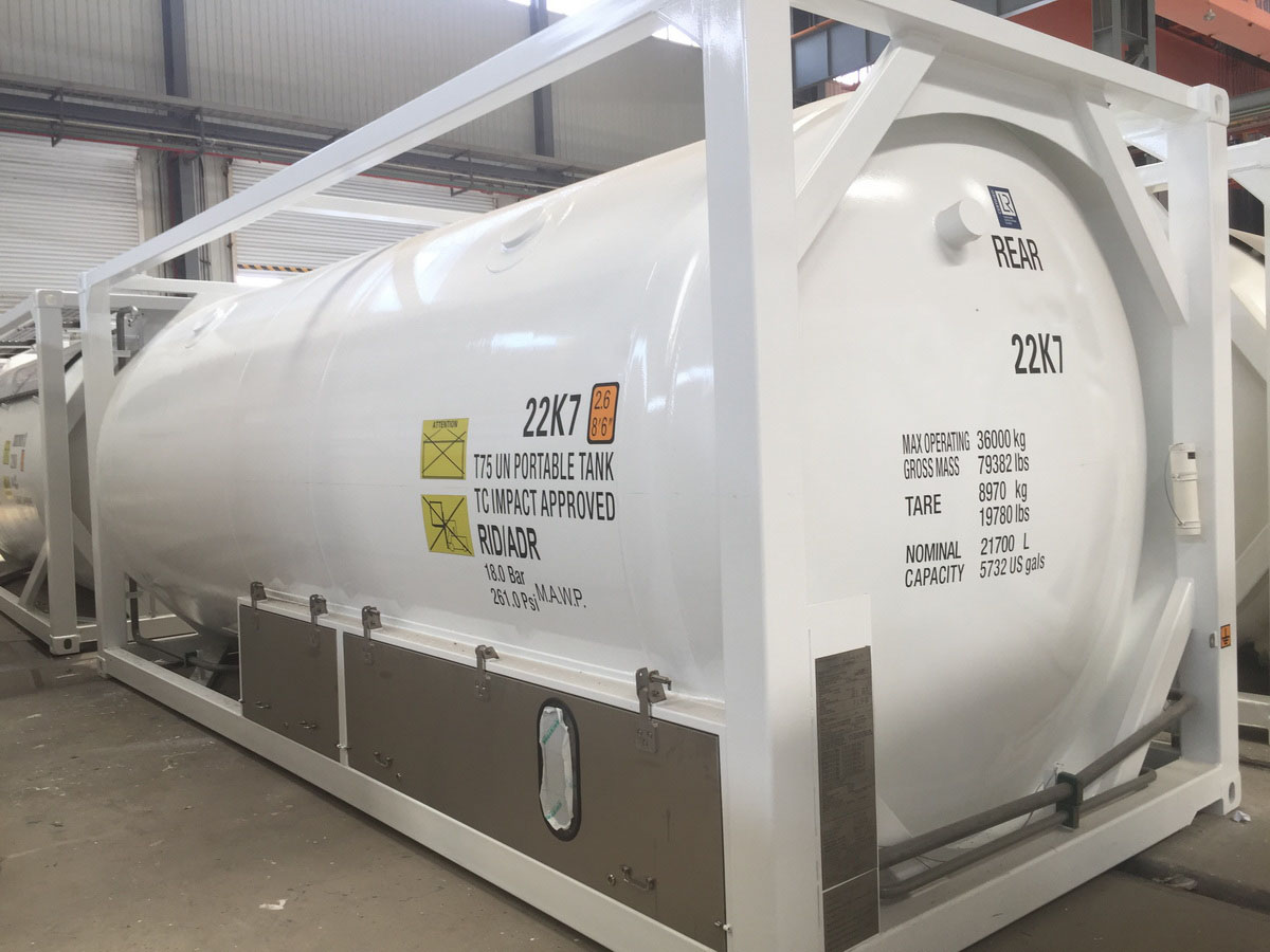 Tangki Nitrogen Cair dari ISO Tank untuk Pengangkutan 3 T75 CRYOGENIC ISO TANK sebagai Tangki Nitrogen Cair 2