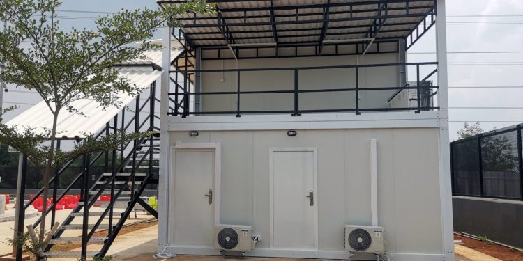 Temporary Offices Built from Modular & Container Structures 1 ModBox, kontraktor kantor, kontraktor kantor modular, kantor modular, konstruksi kantor modular, kantor prefab