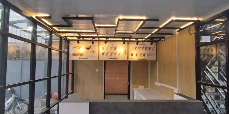 Desain Cafe Rangka Baja dengan Konsep Prefabrikasi Modular 1 Desain Cafe Rangka Baja dengan Konsep Prefabrikasi Modular 1