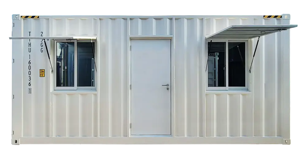 Mobile Site Office Built from Containers & Modular Construction 2 Container Office 20ft 6