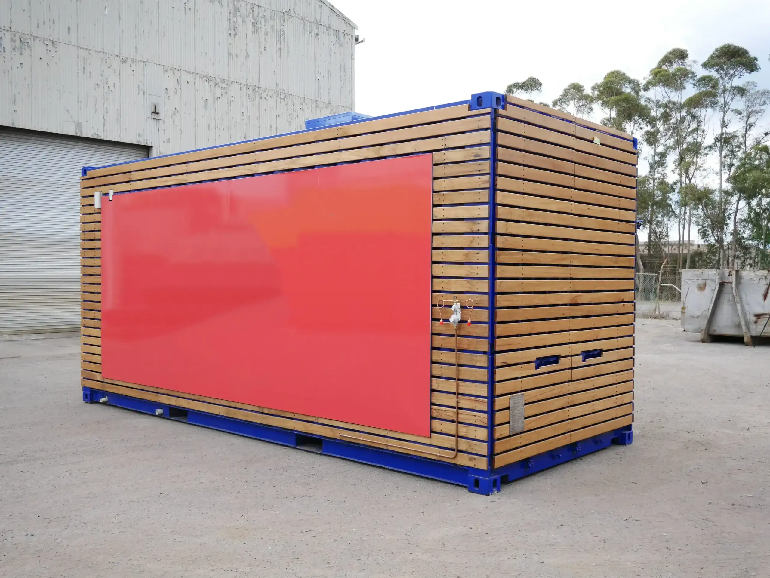 Instagrammable Outdoor Cafe Design Using Modified Containers 3 Desain Cafe Outdoor Instagramable pada Container Cafe with Timber Facade 1