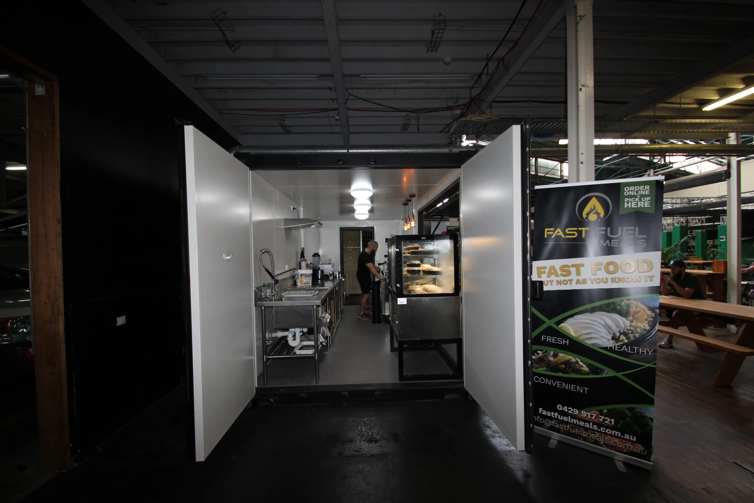 Instagrammable Outdoor Cafe Design Using Modified Containers 15 Fast Food Container Cafe 3