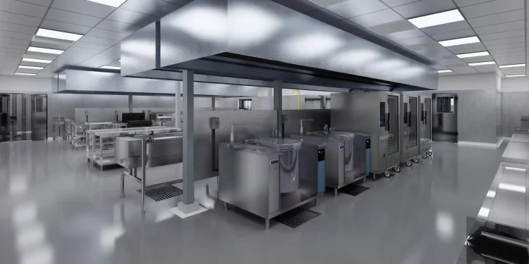 Build a Public Kitchen with Steel Frame Construction 8 Layout Dapur Catering Rangka Baja RapidFrame 2