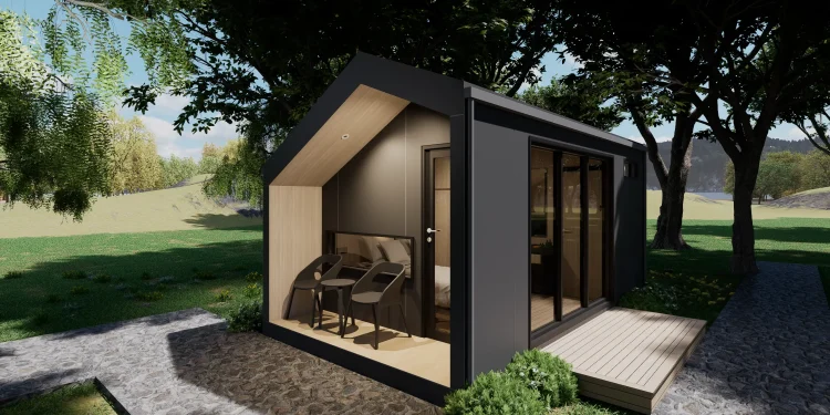 Desain Rumah Glamping Minimalis 3 x 5,2 M 2 Proyek Villa ModVilla Studio 1